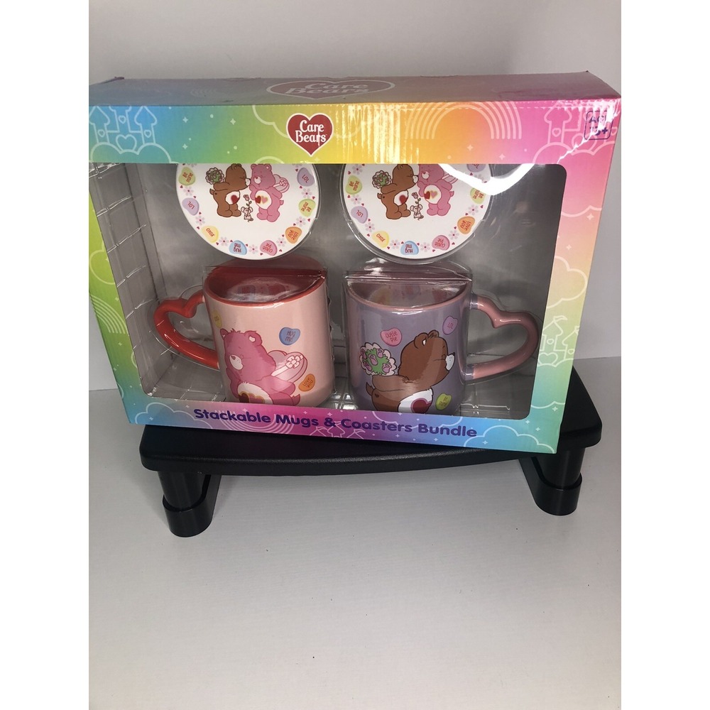 Care Bears Stackable Mug & Coaster Bundle | 2 Mugs &‎ Stackers | New in Box
